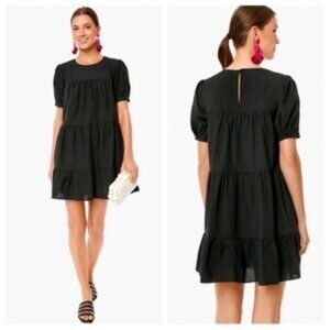 Pomander Place Black Tier Ruffle Dress